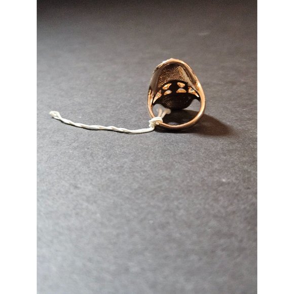 **Final Sale** Rose gold tone oval rhinestone ring - Picture 6 of 10